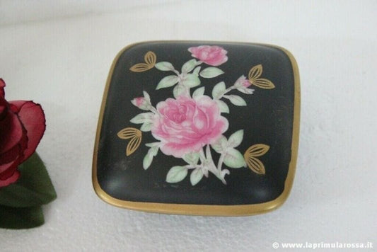 SCATOLINA VINTAGE IN PORCELLANA DIPINTA MOTIVO FLOREALE BAVARIA RKW TRINKET BOX Ceramiche e Porcellane