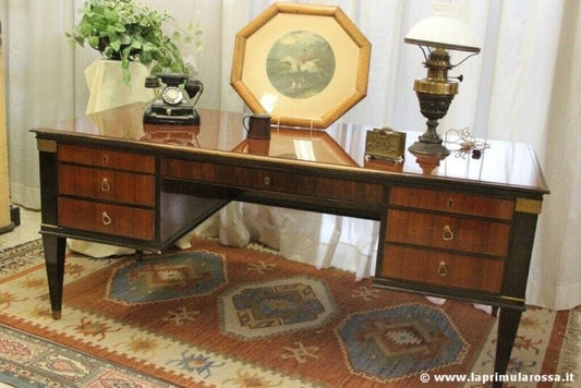 SCRIVANIA DA UFFICIO ANNI 50 IN PALISSANDRO SCRITTOIO MINISTERIALE META 900 Arredamento