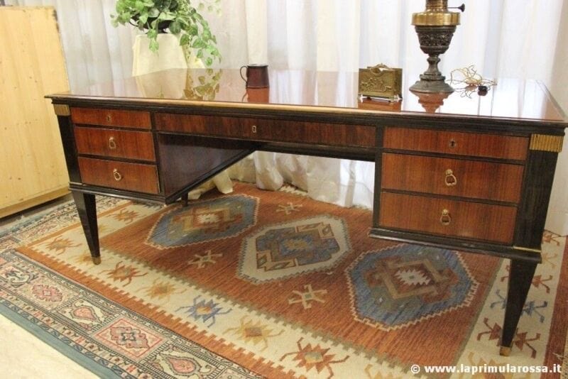 SCRIVANIA DA UFFICIO ANNI 50 IN PALISSANDRO SCRITTOIO MINISTERIALE META 900 Arredamento