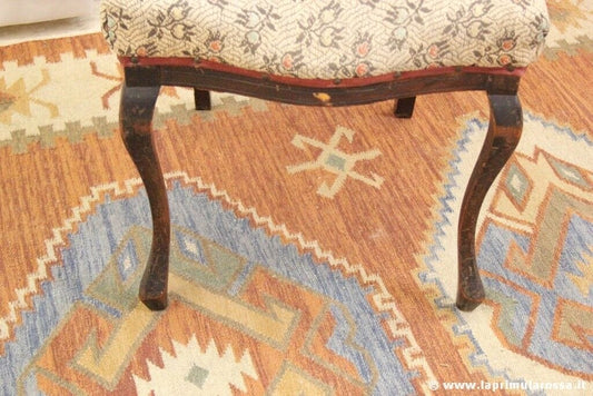 SEDIA ANTICA IN LEGNO SCHIENALE INTAGLIATO - VICTORIAN WOODEN CHAIR Arredamento