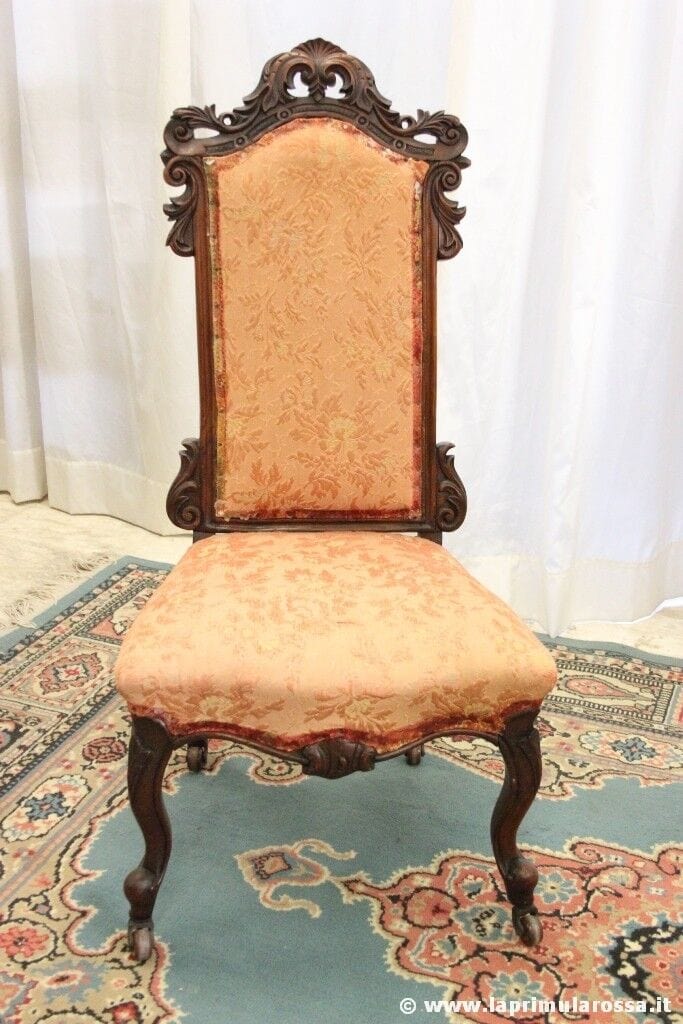 SEDIA INGLESE ANTICA IN LEGNO POLTRONA EPOCA 800 VICTORIAN NURSING CHAIR Arredamento