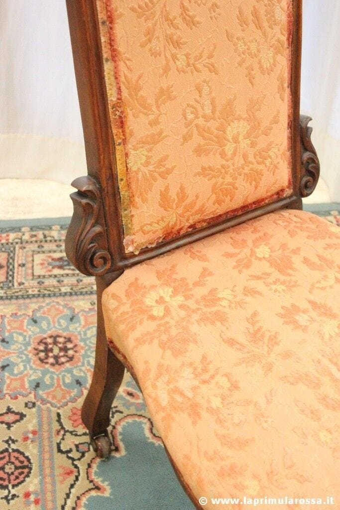SEDIA INGLESE ANTICA IN LEGNO POLTRONA EPOCA 800 VICTORIAN NURSING CHAIR Arredamento