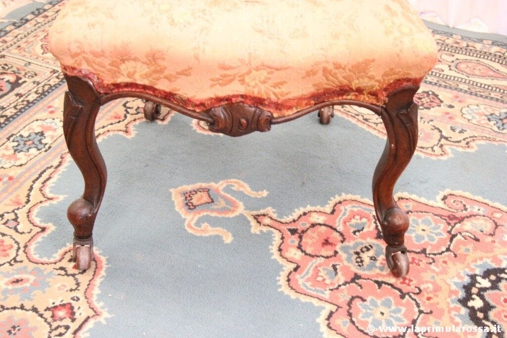 SEDIA INGLESE ANTICA IN LEGNO POLTRONA EPOCA 800 VICTORIAN NURSING CHAIR Arredamento