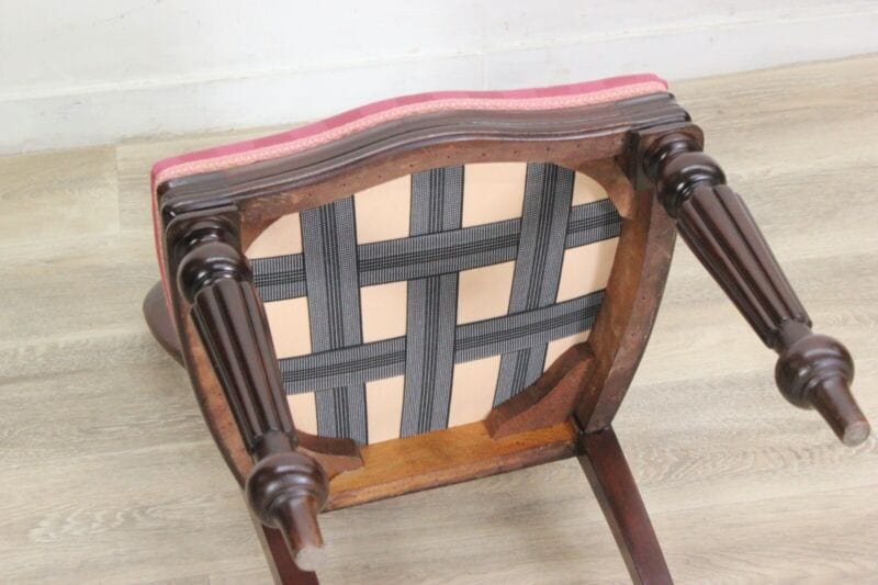 Sedia stile antica inglese 800 vittoriano in legno di mogano d' antiquariato Arredamento