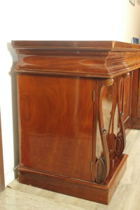 Servante credenza antica inglese in legno mogano epoca vittoriana mobile salone Arredamento