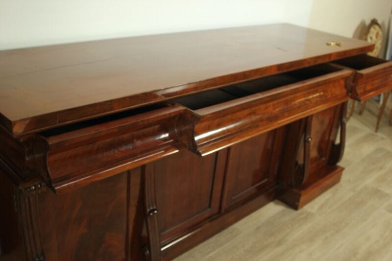 Servante credenza antica inglese in legno mogano epoca vittoriana mobile salone Arredamento