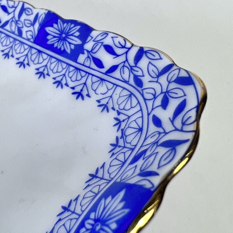 Servizio da caffe antico bavaria in porcellana tazzine per 2 con vassoio celeste Ceramiche e Porcellane