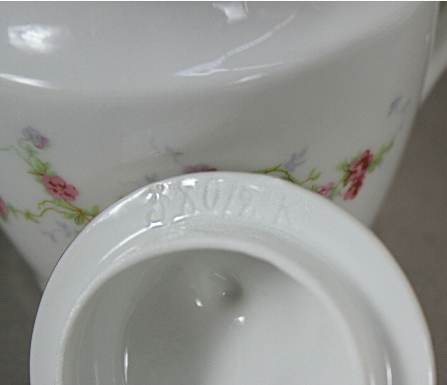 SERVIZIO DA CAFFE ANTICO GINORI DOCCIA IN PORCELLANA ANNI 30 TAZZE TAZZINE FIORI Ceramiche e Porcellane