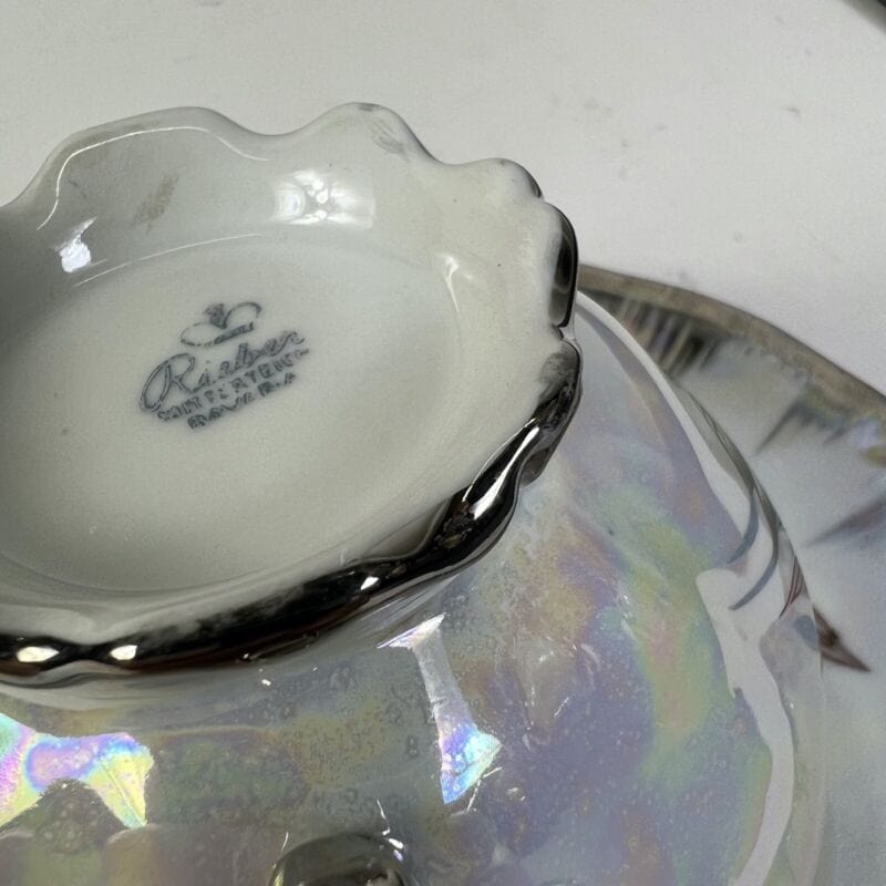 Servizio da té in porcellana vintage Bavaria tazze the tazzine argento antico Ceramiche e Porcellane