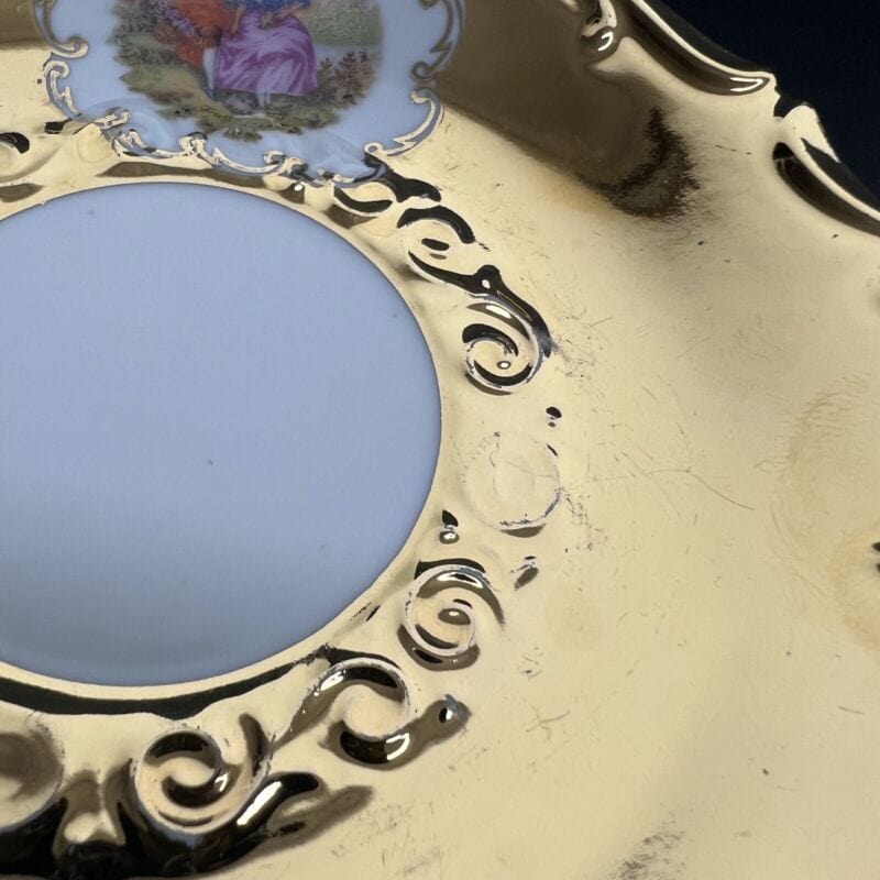 Servizio da tè the antico in porcellana bianca oro zecchino Bavaria set 6 tazze Ceramiche e Porcellane