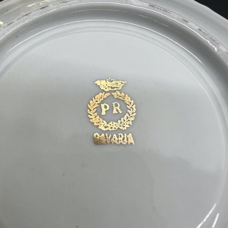 Servizio da tè the antico in porcellana bianca oro zecchino Bavaria set 6 tazze Ceramiche e Porcellane