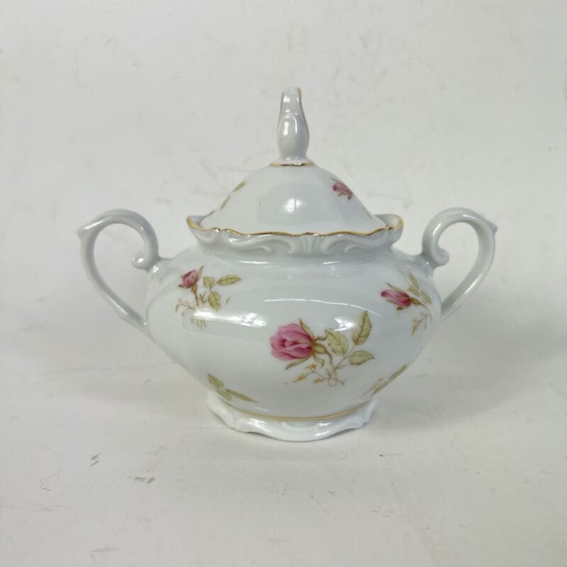 Servizio da tè the antico in porcellana bianca vintage bavaria motivo rose WELLY Ceramiche e Porcellane