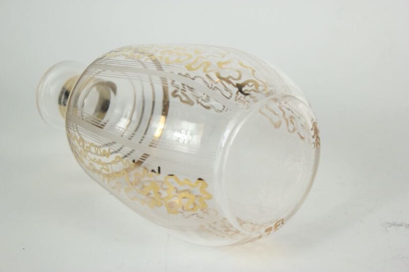 Servizio di Bicchieri da per liquore vintage in vetro e oro bicchierini rosolio Vetri e Cristalli