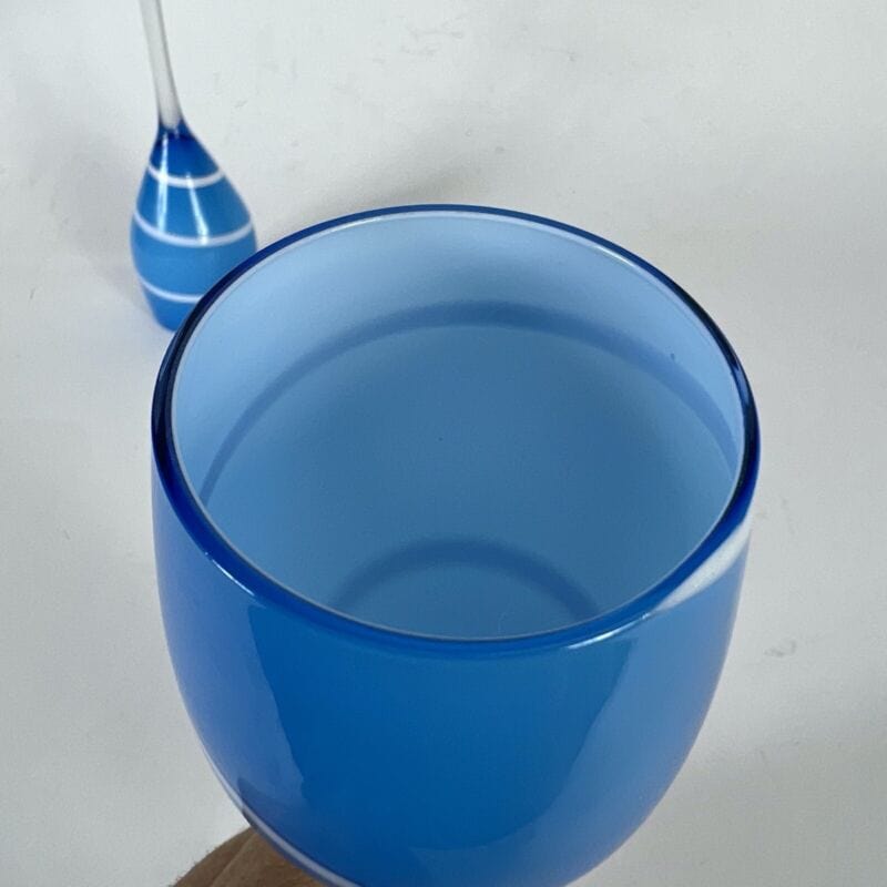 Set Bicchieri vintage in vetro da bibita per aperitivo cocktail prosecco anni 70 Vetri e Cristalli