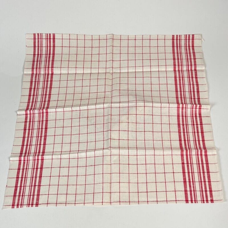 Set di due strofinacci da cucina vintage canovacci shabby biancheria asciugamani Corredo Pizzi e Tessuti