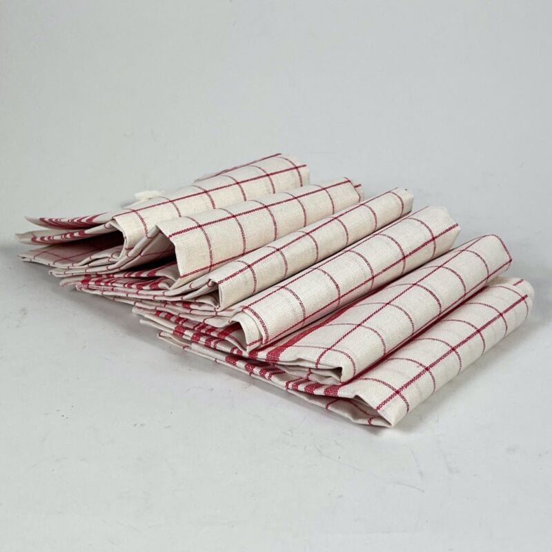 Set di due strofinacci da cucina vintage canovacci shabby biancheria asciugamani Corredo Pizzi e Tessuti