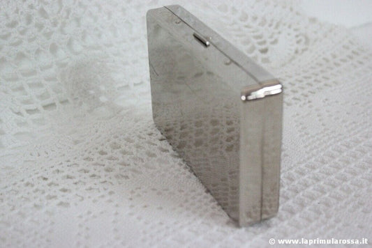 SET DI MANICURE VINTAGE CON ASTUCCIO IN METALLO CROMATO E SIMILPELLE Vintage