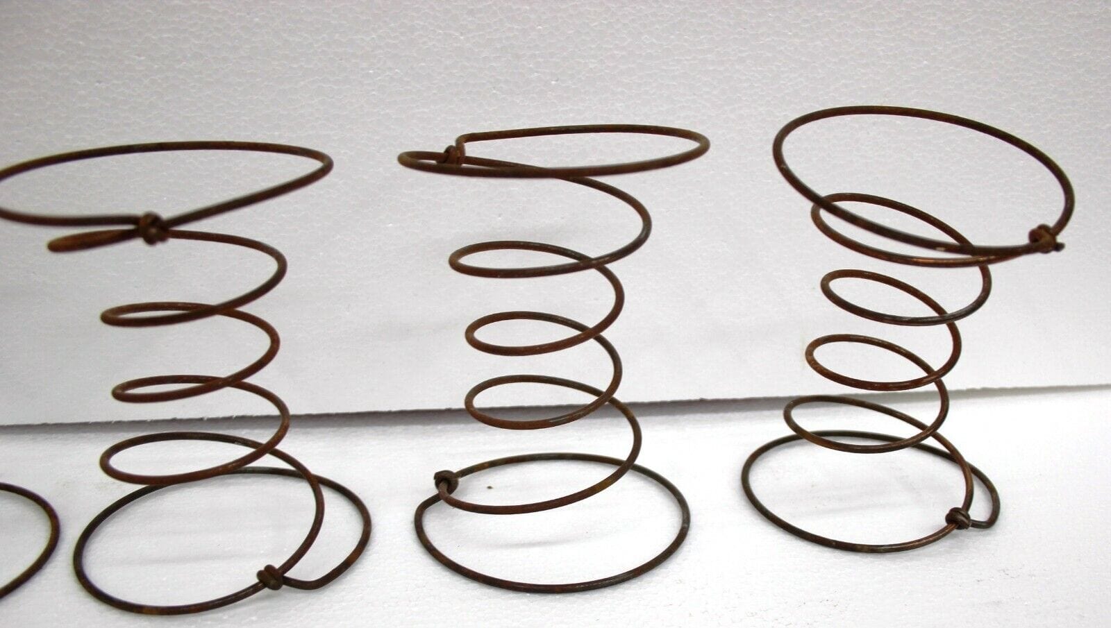 SET DI OTTO MOLLE A SPIRALE BICONICA TAPPEZZERIA VINTAGE SPRING FOR UPHOLSTERER Restauro