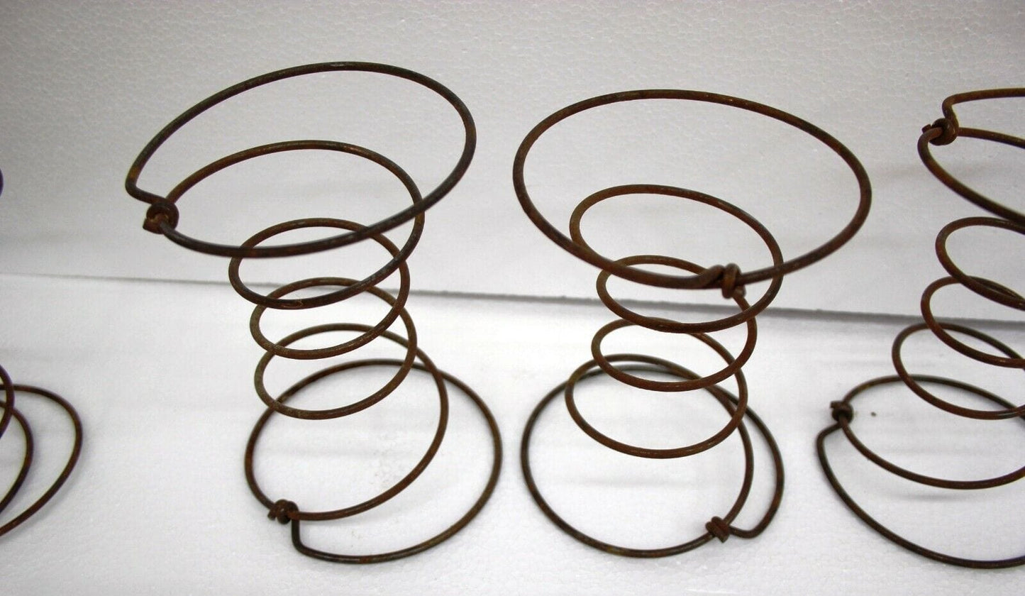 SET DI OTTO MOLLE A SPIRALE BICONICA TAPPEZZERIA VINTAGE SPRING FOR UPHOLSTERER Restauro