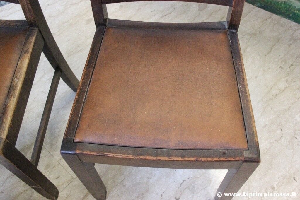 SET DI QUATTRO SEDIE D'EPOCA ROVERE - SEDIA ANNI 40 X TAVOLO DA PRANZO Arredamento