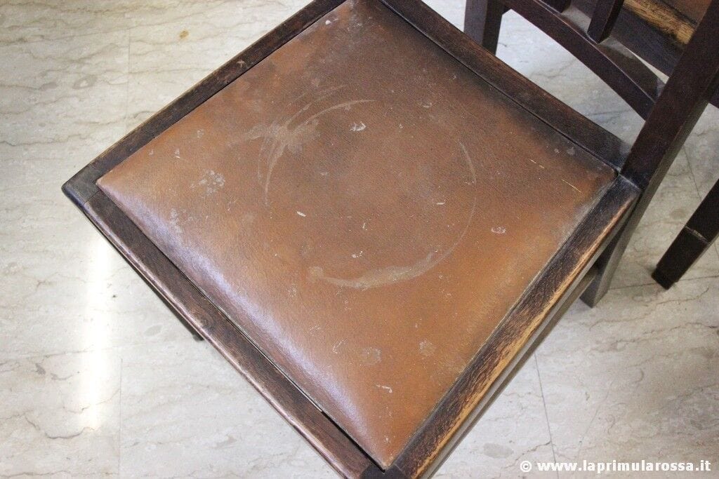SET DI QUATTRO SEDIE D'EPOCA ROVERE - SEDIA ANNI 40 X TAVOLO DA PRANZO Arredamento