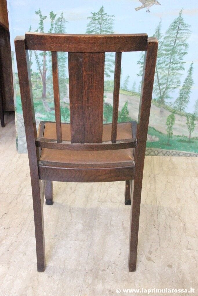 SET DI QUATTRO SEDIE D'EPOCA ROVERE - SEDIA ANNI 40 X TAVOLO DA PRANZO Arredamento