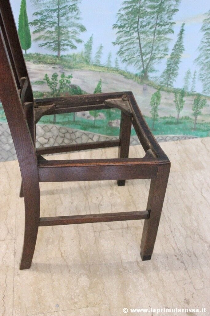 SET DI QUATTRO SEDIE D'EPOCA ROVERE - SEDIA ANNI 40 X TAVOLO DA PRANZO Arredamento