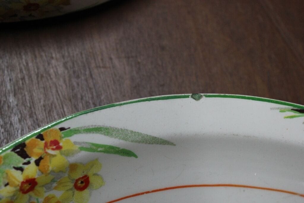 SET DI SEI PIATTI D'EPOCA IN CERAMICA INGLESE J. G. MEAKIN + ZUPPIERA SALSIERA Ceramiche e Porcellane