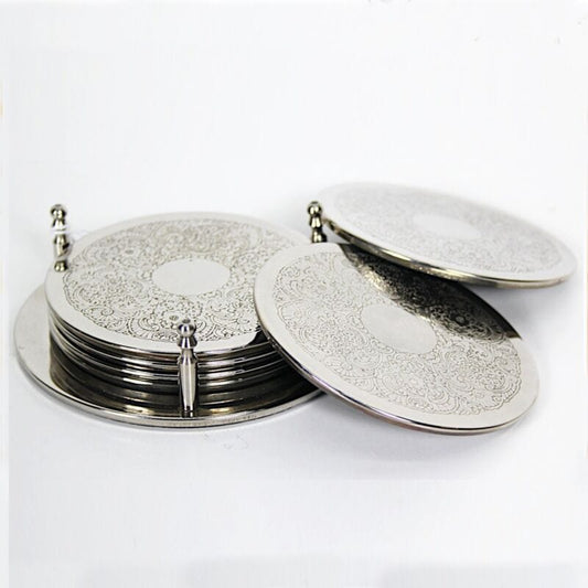 Set di sottobicchieri vintage in argento silver plate sottobottiglia per vino Sheffield & Argento