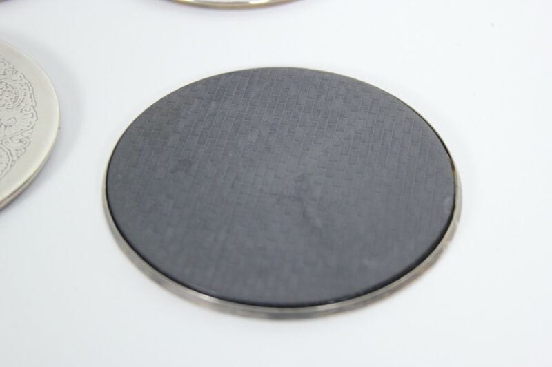 Set di sottobicchieri vintage in argento silver plate sottobottiglia per vino Sheffield & Argento