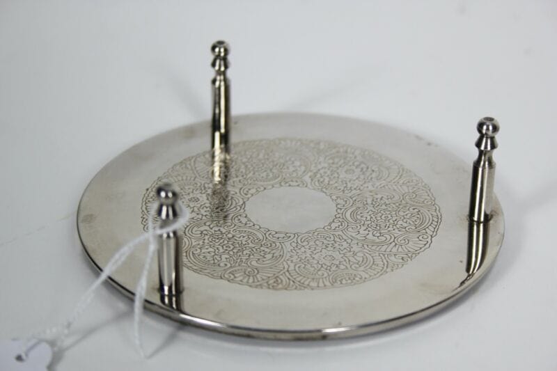 Set di sottobicchieri vintage in argento silver plate sottobottiglia per vino Sheffield & Argento