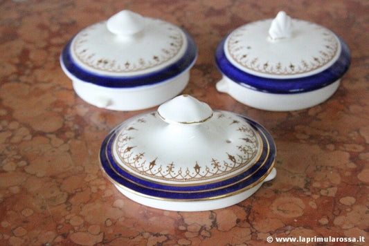 SET DI TRE COPERCHI ANTICHI IN PORCELLANA x TEIERA 3 VINTAGE AYNSLEY LID ONLY Ceramiche e Porcellane
