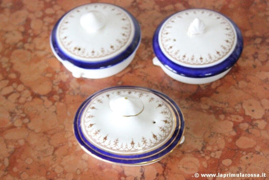 SET DI TRE COPERCHI ANTICHI IN PORCELLANA x TEIERA 3 VINTAGE AYNSLEY LID ONLY Ceramiche e Porcellane