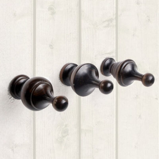 Set pomoli appendiabiti stile antico 800 da parete in legno attaccapanni puntali Complementi d'arredo