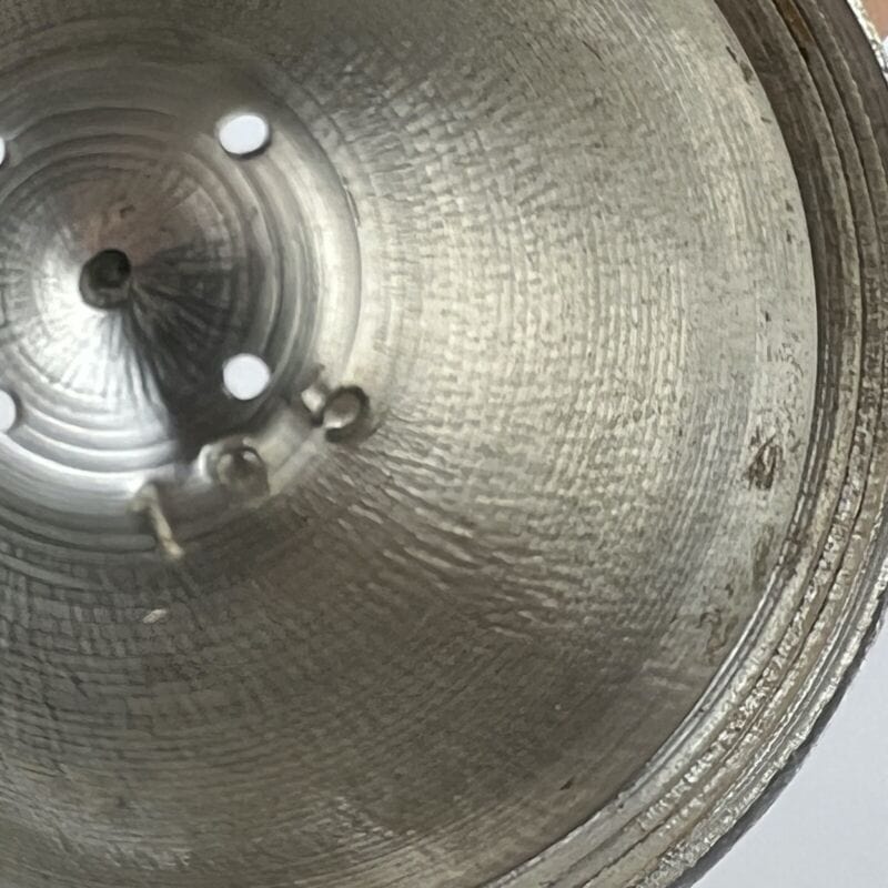 Set sale e pepe in silver plated stile antico a forma di uovo Sheffield & Argento