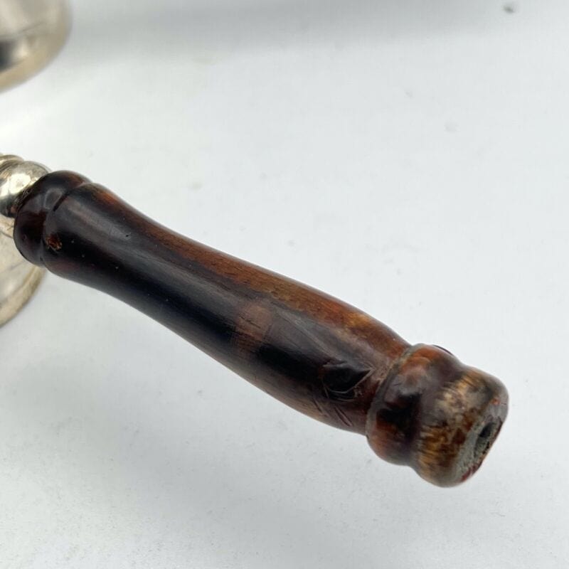 Set sale e pepe in argento silver plated stile antico con manico in legno Vetri e Cristalli