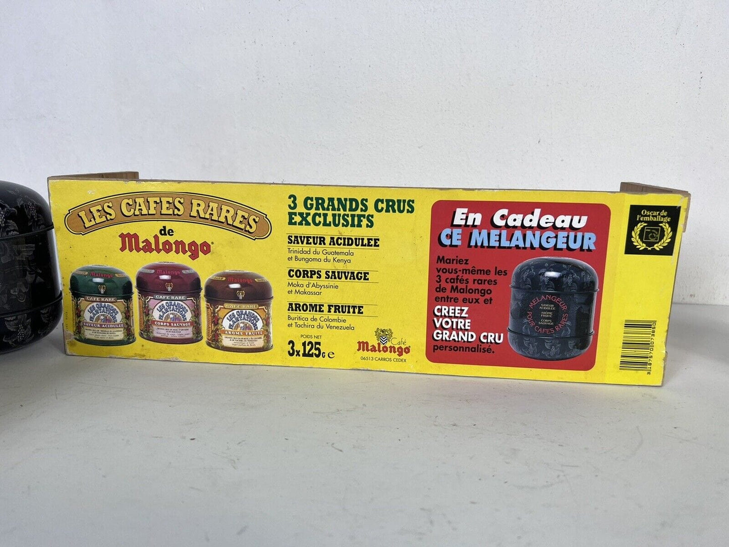 Set Scatole Da Caffè Vintage In Latta Con Mensolina Contenitori Da Collezione Pubblicità vintage