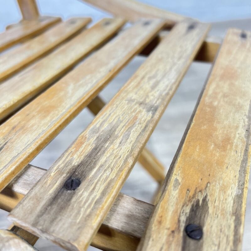 Set Sedie vintage pieghevole richiudibile sediolina in legno bambino da giardino Arredamento