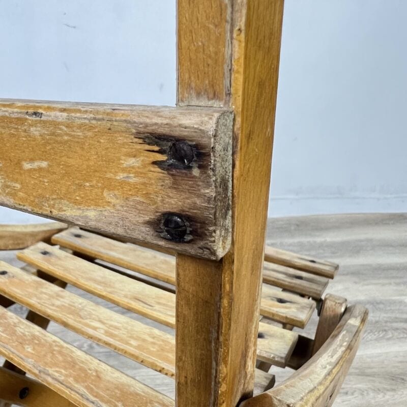 Set Sedie vintage pieghevole richiudibile sediolina in legno bambino da giardino Arredamento