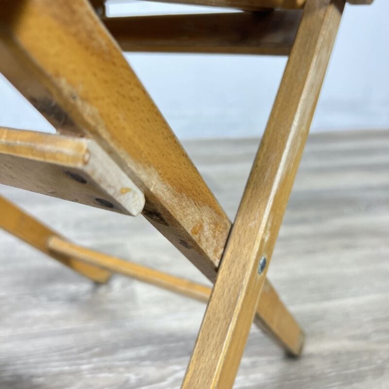 Set Sedie vintage pieghevole richiudibile sediolina in legno bambino da giardino Arredamento