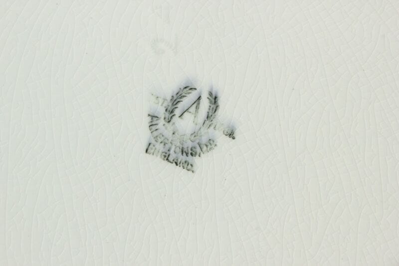 Set servizio di piatti antichi inglesi in porcellana inglese piatto piano verde Ceramiche e Porcellane