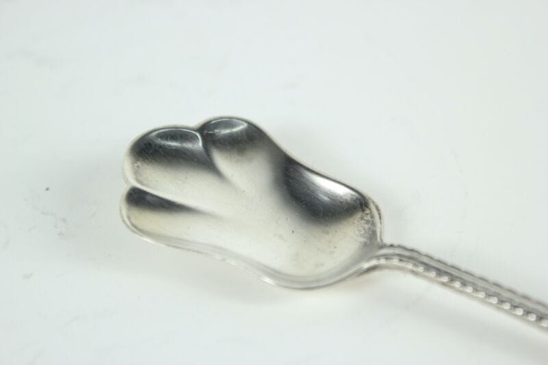 Set servizio di posate antiche in argento cucchiaini cucchiai con astuccio 1915 Sheffield & Argento