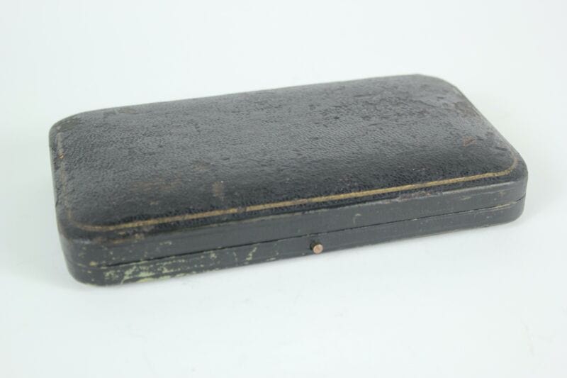 Set servizio di posate antiche in argento cucchiaini cucchiai con astuccio 1915 Sheffield & Argento