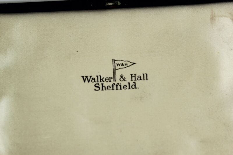 Set servizio di posate antiche in argento cucchiaini cucchiai con astuccio 1915 Sheffield & Argento