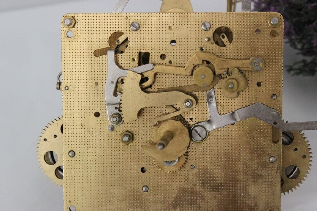 SET THOMAS OROLOGIO D'EPOCA / PENDOLINA VINTAGE IN OTTONE NO MECCANISMO Orologi, Accessori & Ricambi