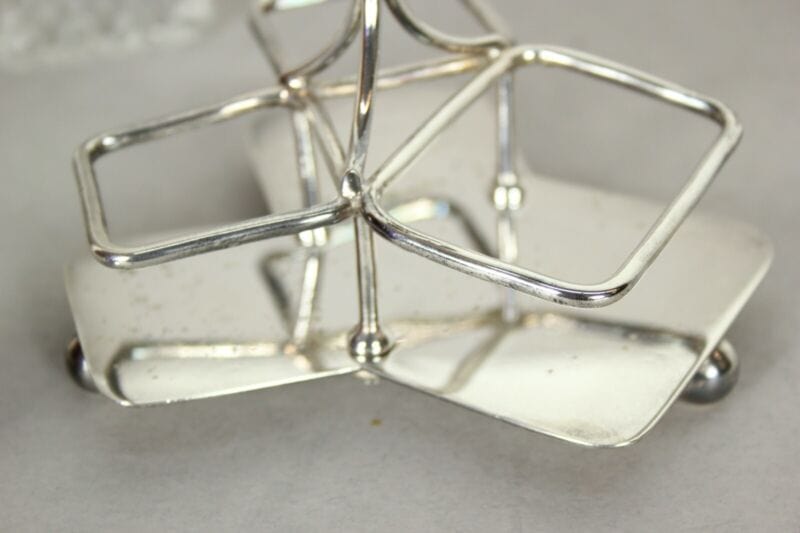 Silver Condiment set condimento in argento sheffield silver plated cristallo Sheffield & Argento