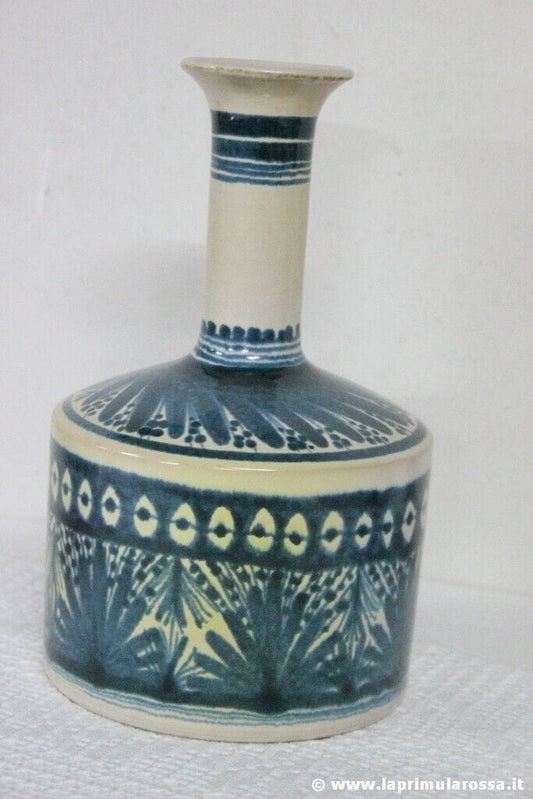 SINGOLARE VASO VINTAGE IN CERAMICA FIRMATO F. SANTI ITALIAN VINTAGE POTTERY VASE Ceramiche e Porcellane