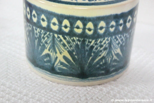 SINGOLARE VASO VINTAGE IN CERAMICA FIRMATO F. SANTI ITALIAN VINTAGE POTTERY VASE Ceramiche e Porcellane