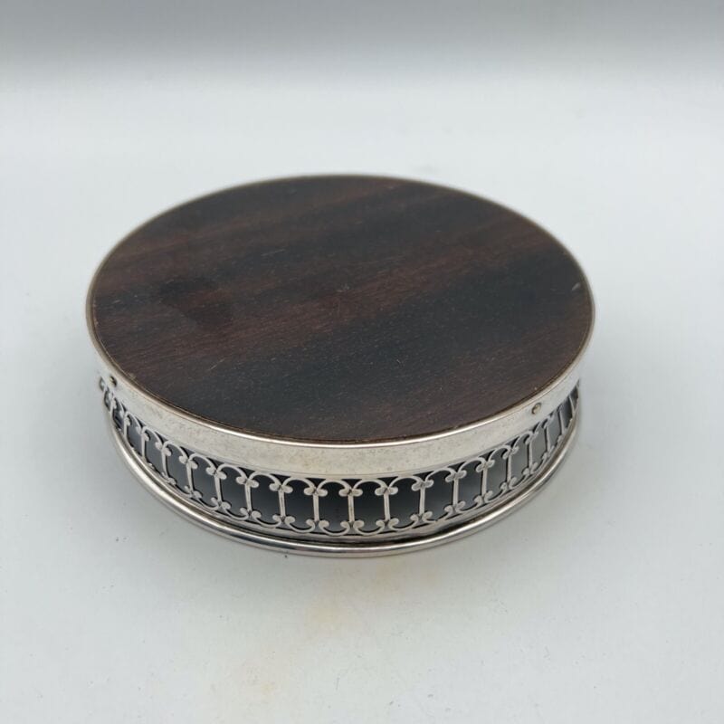 Sotto bottiglia da tavola in argento silver plated vintage stile antico MOZZONI Sheffield & Argento