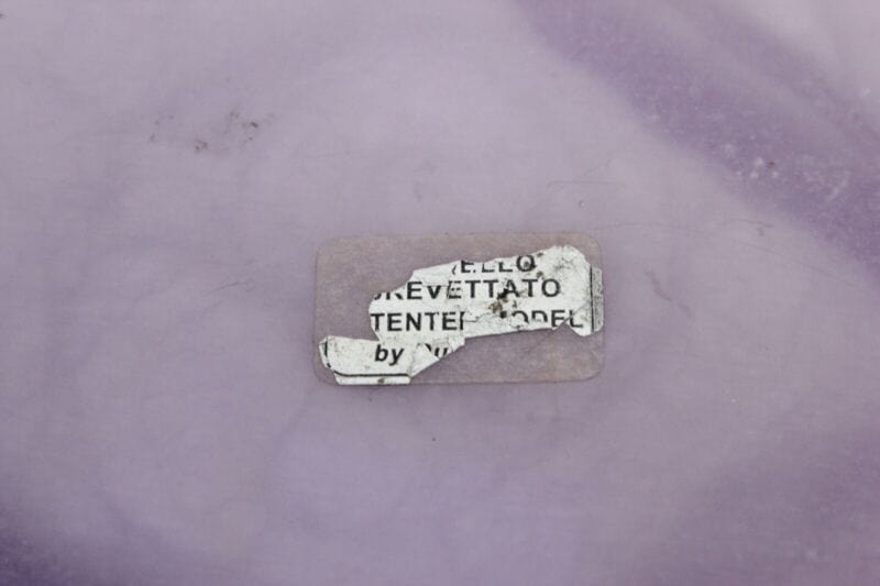 Souvenir Roma italia Vintage anni 70 Colosseo scatola rotonda in alabastro viola Pubblicità vintage